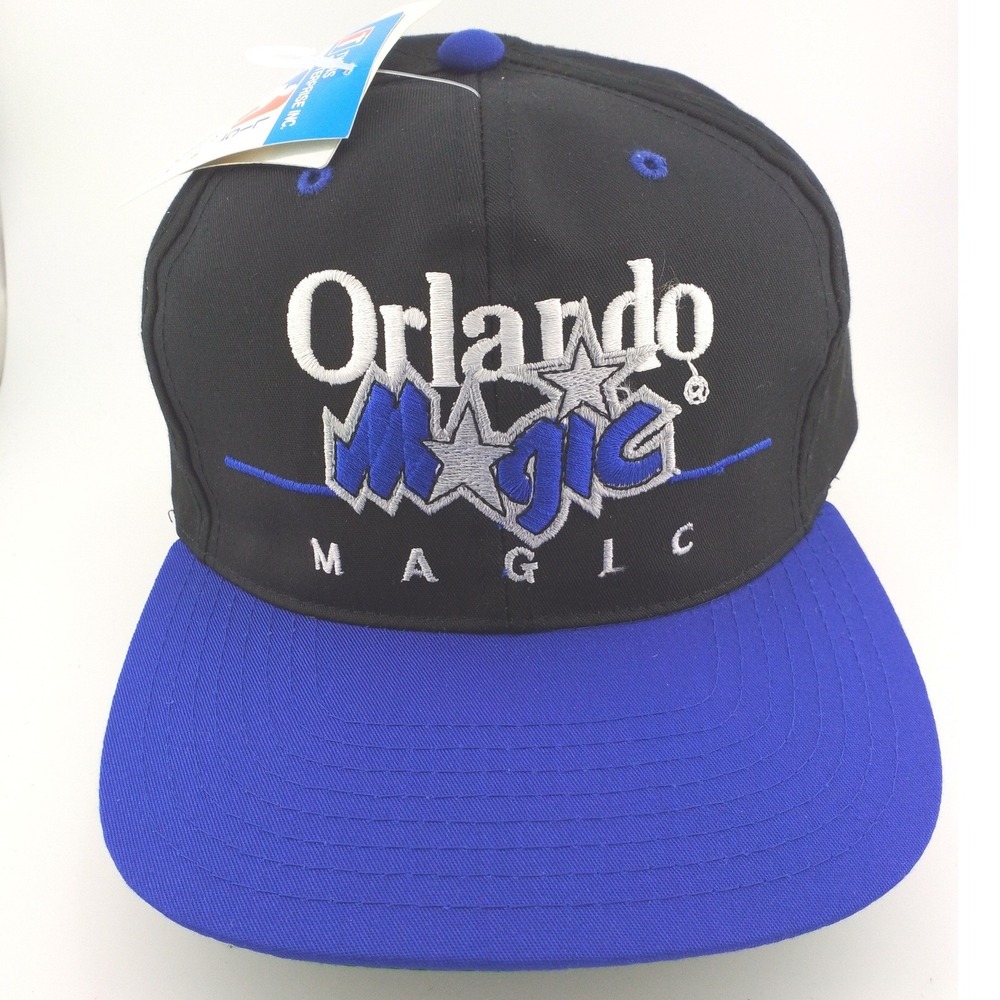 Vintage Orlando Magic NBA Twins Enterprise Snapback Hat Black Blue New NWT